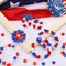 1200pcs Red White and Blue Beads, 4th of July Beads Patriotic Star Shaped Beads for Crafts
